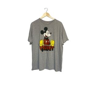 Disney Mickey Mouse Men’s Graphic T-Shirt Gray Size 2XL